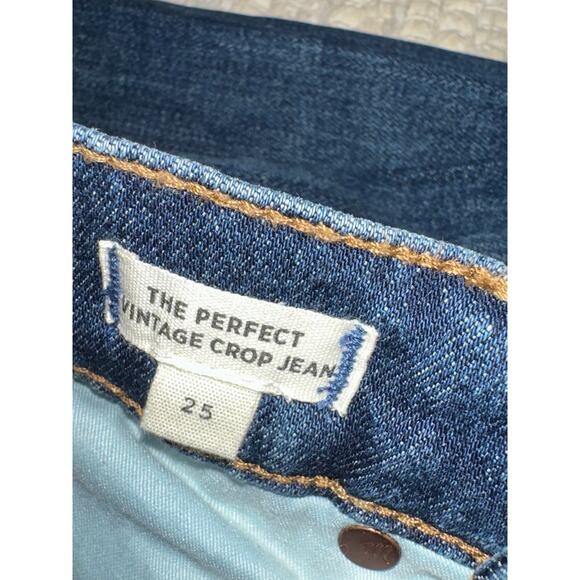 NEW W/ TAG MADEWELL $135 "THE PERFECT VINTAGE CROP JEAN" 25 - Picture 3 of 7